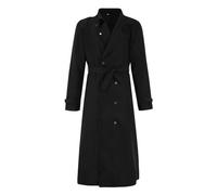 BIISDOST Men's Trench Coat Winter Large Sizes Double Breasted Peacoat Black Transition Jacket Long Winter Coat Windproof Warm Outdoor Urban Style Men's Coats Windbreaker S-XXL, Black20, L