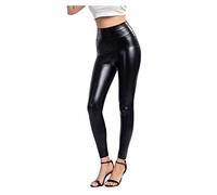 BIISDOST Women's Faux Leather Leggings Wet Look Sexy Trousers High Waisted PU Trouser Push Up Stylish Outwears Skinny Slim Fit Jeggings Stretchy Seamless Outfits Stylish Bottompants Street Wear