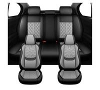 BIISVM Car Seat Cover Protectors PU Leather Durable Universal Car Seat Covers For Dodge For Journey For Nitro For Caliber For Challenger For RAM 1500(-Black Grey)