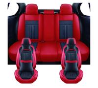 BIISVM Car Seat Cover Protectors PU Leather Universal Car Seat Covers For Dodge For Journey For RAM 1500 For Caliber For Challenger For Nitro(-Red A)