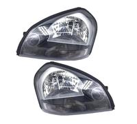 Headlight 1pair Front Bumper Headlight Headlamp For Hyundai For Tucson 2005-2010 Head Light Head Lamp Assy Headlamp(1Pair black)