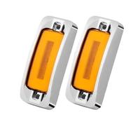 BIISVM Tail Lights Lamp Red Yellow Square LED Side Marker Halo Ring High Low Turn Signal Flash Tail Lamp For Car Trailer Truck Lorry 12V 24V