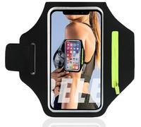 BIIULHCI Sports Armband Mobile Phone Holder for Samsung Galaxy J5 J7 J4 J6 A8 A9 A7 A3 A5, Running Armband with Headphones Bag, Black, Water-Resistant Design, Secure Zip Pocket