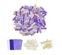 BIIVSOV Capsule Letters Message, 100Pcs Lovely Mini Pill Shaped Message Capsule Letter, Capsule Letters Message Friendship Gift (Gradient Purple)