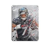 Bijan Robinson Canvas Atlanta Falcons Retro Poster Metal Tin Sign Chic Art Retro Iron Painting Bar People Cave Cafe Family Garage Poster Wall Decoration 12x16inch(30x40cm)