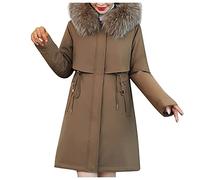 biJerou Knee Length Coat For Women Womens Long Sleeve Warm Coat Womens Winter Coats Long Women'S Winter Warm Puffer Coat Winter Warm Lightweight Plush Fleece Coats Comfortable Coats Jackets