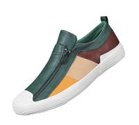 biJerou Men's Garden Shoes 46/47, Winter Leather Shoes Men's 48 Lightweight Trekking Shoes Trainers White High Casual Shoes Black Lace-Up Leather Brown Shoes Ankle Boots with Heel, Green, 9 UK