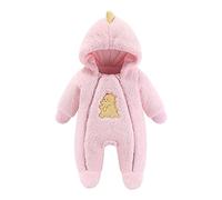 biJerou Preemie Outfits Girl Baby Girls Boys Winter Clothes Snowsuit Teddy Bear Onesie Outfit Newborn Fleece Jumpsuit Romper Coat Hooded Suit Long Sleeve Body Suite Baby (Red, 0-3 Months)