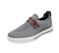 biJerou Summer Fashion Men's One Foot Stirrup Trainers Men's Mesh Fabric Comfortable Casual Shoes Compatible with Motorcycle Shoes 42, gray, 8 UK