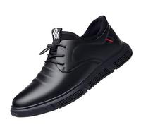 biJerou Walking Shoes Men's 45, Garden Shoes 44 Walking Shoes with Cushioning Men's Fitness Shoes Men Gym Leather Shoes Brown Boots Garden Shoes Men Lined Trekking Shoes Lightweight, black, 8 UK