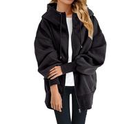 biJerou Women's Pullover Elegant and Comfortable, Oversized Hoodie Sweatshirt Hoodie Girls Blue Oversize Long Sleeve Shirt Sport Black Thick Pullover Cats Long Sleeve Sweatshirt Black Autumn Coat