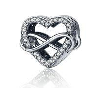 Bijoux Blu Endless Love Authentic 100% 925 Sterling Silver Endless Love Infinity Love Charms Beads fit Women Bracelets Jewellery Accessories