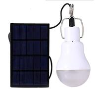 Bijuan LED Bulb Light Solar Panel Powered Portable Lighting for Camping 15W | Portable solar LED bulb with panel, white light 5500-6500K, 130LM, 5V DC, saving and long lasting.