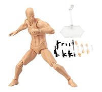 Bijuan Small Drawing Mannequin with Stand and Movable Joints for Studios | Versatile study aid, this poseable figure helps artists explore pose variations, anatomy, and proportion for studies.