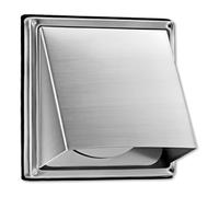 Bijuan Vent Cover Exterior Wall 4-Inch Cushioned Non Return Flap | Foam stopper inside the hood reduces noise and helps shield from birds, rain, and intrusions.