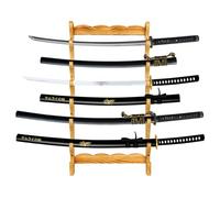 BiJun 8-Tier Katana Display Wall Mount Lightsaber Wall Mount Katana Stand Sword Hanger Sword Holder Display Mounts for Wall