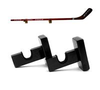 BiJun Hockey Stick Wall Mount, Hockey Puck Display Case, Horizontal Hockey Stick Hanger Holder, Hockey Stick Horizontal Rack (Black)