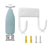 BiJun Ironing Board Holder Wall Mount, Ironing Board Hanger with 5 Inch Length, Iron Board Hook Wall Mount for Laundry Rooms