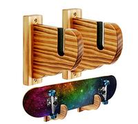 BiJun Skateboard Wall Mount, Snowboard Wall Mount Display, Acrylic Horizontal Skateboards Rack, Skateboard Storage Hanger (Retro)