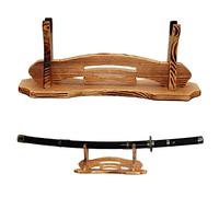 BiJun Sword Stand Katana Holder, Samurai Sword Stand Display Stand Katana Stand Samurai Sword Holder Stand Rack Display Wall Mounted Hook for Katana Wakizashi Tanto Support All Swords (1 Tier)