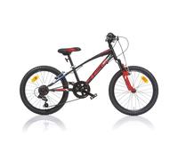 Bike 20 MTB 420 Sport 6 Speeds Shock Absorber Fork Red Black for Child
