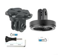 Bike Action Camera Adapter for Garmin Computer Mount Provides Robust Interface Aluminum and Plastic Build for Reliable Use