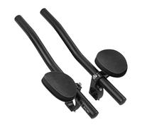 Bike Aero Bar - Black Alloy Extension, Racing Armrest Barrs | Ergonomic Clip-On Handlebar Endurances Riding Cyclists, Long Lasting Comfortable Support Bar For Triathlons Training Mountain Commute