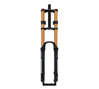 Bike Air Suspension Fork 26/27.5/29" Mountain Bike Front Fork Travel 180mm DH Double Crown Downhill 1-1/8" Straight Bike Fork Damping Adjust 9 * 100mm QR(Gold,29in)