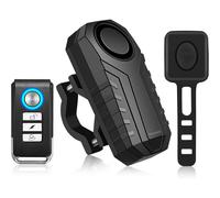 Bike Alarm Horn with Remote Loud 113dB, Waterproof Wireless Antitheft Vibration Bicycle Alarm(Black)