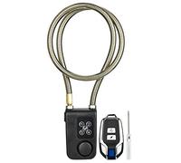 Bike Alarm Lock, Wireless Remote Control Password Alarm Lock IP55 Waterproof, Motorcycle Steel Cable Chain Lock for Motorbike/Bicycle/Scooter Remote Alarms Electric Lock