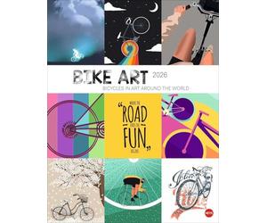 Bike Art Posterkalender 2026: Wandkalender, in dem das Fahrrad kunstvoll in Szene gesetzt wird. Stilvolle Illustrationen im Format 34 x 44 cm für alle, für die Radeln mehr als ein Trend ist