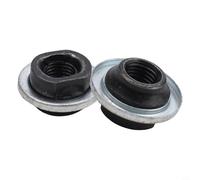 Bike Axle Cones With Protectors, Front Hub Cone And Locknut Set, 5/16 Inch And 3/8 Inch Cycle Hub Cones, Black Steel With Silver Dust Covers For(M8)