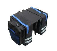 Bike Bag, Pannier Bag Bicycle Double-Sided Rear Tail Seat Storage Practical Mountain Bike Luggage Rack Tail Seat Pan Bag With Reflective Strip Luggage(Blue)