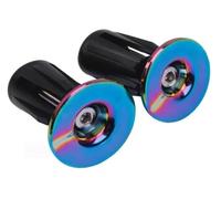 Bike Bar End for MTB Road Bicycle Handlebar 22-24mm AL6061 Aluminum Construction with Engineering Plastic Expansion Design(Dazzling color)