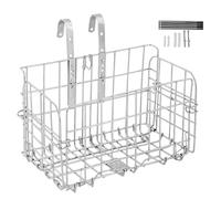 Bike Basket, Foldable Construction, 34x19.5x22cm, Bicycle Basket, Cargo Carrier, Adjustable Rack Design, For Road Cycling And Commuting
