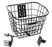 Bike Basket Front Adult, Handlebar Basket, Removable Pet Cat Dog Carrier for Bikes Front Handlebar Shopping Water Bottles Electric Bikes