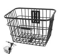 Bike Basket, Front/Rear Wire Bike Basket Heavy Duty Metal Large Capacity Removable for Carrying Dogs, Pets, Grocery, 12x9x10 Inch