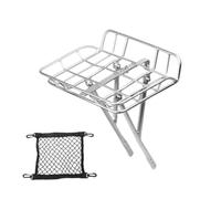 Bike Basket Rack, With Lightweight Aluminum Alloy Frame, 32.5x23.5cm, Bicycle Front Cargo Carrier Rack, Stable Cycling Storage Plat-Form, Adjustable Strut Design, For Touring Commuting Travel
