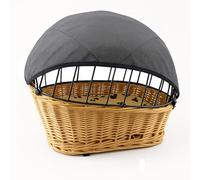 Bike Basket Sun Shade Cover - Adjustable Safety Canopy for Rear Bicycle Dog Basket, UV Protection, Windproof & Breathable Mesh, Fits Most Bike Dog Baskets All Seasons