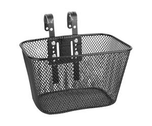Bike Basket - Weatherproof Metal Hanging Basket, Detachable Handlebar Front Carrier | Rust-Proof Cycling Attachment For Pets Fruit Grocery Shopping And Beach Trips