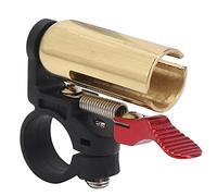 Bike Bell, Copper Alloy + PP Base Vintage Mountain Bike Handlebar Bell Bike Bells Bike Ring Bell with Hex Wrench for 0.83~0.91in Handlebar Diameter (Gold)