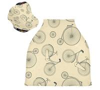 Bike Bicycle Art Baby Car Seat Cover Canopy Stretchy Nursing Covers Breathable Windproof Winter Scarf for Infant Breastfeeding Boys Girls