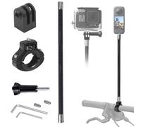 Bike Bicycle Handlebar Mount & 12.2” Selfie Stick for Gopro, Motorcycle kit Clamp Mount Accessories Compatible with Insta 360 ACE Pro X5 X4 X3 X2 X RS R GO 3 2, Gopro 13 and DJI OSMO Action 5 Pro