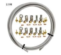 Bike Bicycle Hydraulic Disc Brake Metal Hose Banjo Connector Kit for Hope, Front and Rear Calipers and Brake Lever Compatible, Full Set with Hose and Connectors for Maintenance