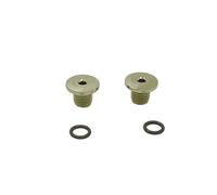 Bike Bleed Screw, TC4 Grade 4 Titanium Construction With Sealing Washer For Shifter Oil Port R7000 R8000 Series Components(A-Black 2pcs)