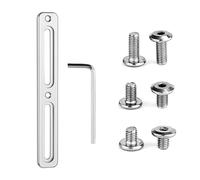 Bike Bottle Cage Adapter, Bicycle Bottle B-RAD Mounting Base Aluminum Alloy Adjustable Alt Position Cage Mounts Water Bottle Cage Mount Brackets for MTB Road Mountain Bike (2 Slot, Silver)