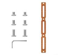 Bike Bottle Cage Position Adjuster for Small Frames | Strong aluminum construction, flat unobtrusive design, prevents frame wear, includes wrench(Orange)