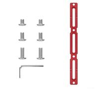 Bike Bottle Cage Position Adjuster for Small Frames | Strong aluminum construction, flat unobtrusive design, prevents frame wear, includes wrench(Red)