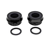 Bike Bottom Bracket Waterproof Dustproof Bicycle Bearing BB30AR Press Fit for Mountain Road Bikes 7075 Aluminum Alloy 42mm Inner Diameter 68 73mm Bottom Bracket (Black)
