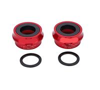 Bike Bottom Bracket Waterproof Dustproof Bicycle Bearing BB30AR Press Fit for Mountain Road Bikes 7075 Aluminum Alloy 42mm Inner Diameter 68 73mm Bottom Bracket (Red)
